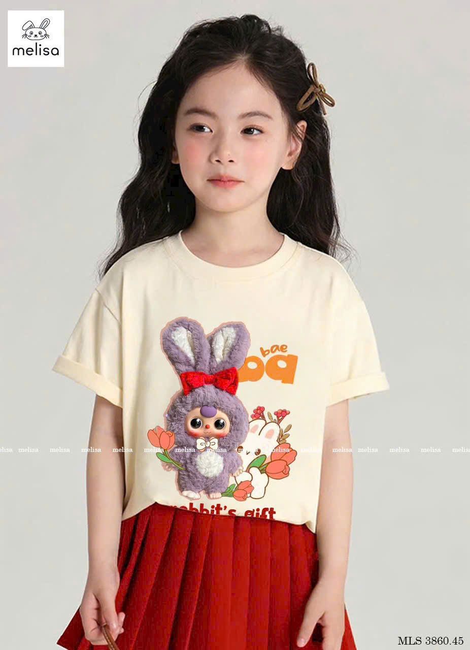 Set váy phối áo thun in hình thú nhồi bông Baby Three siêu hot hit S11 _ Beekids