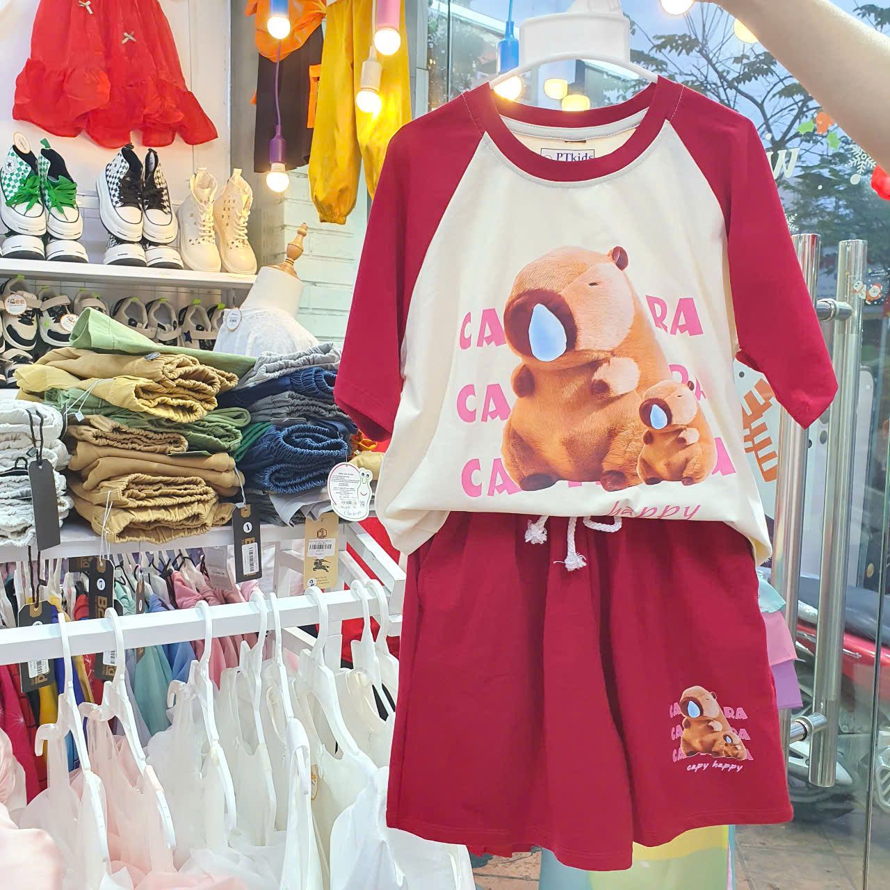 Bộ thun đùi siêu dễ thương cho mẹ và bé mặc diện Tết chung đôi S30 _ Beekids