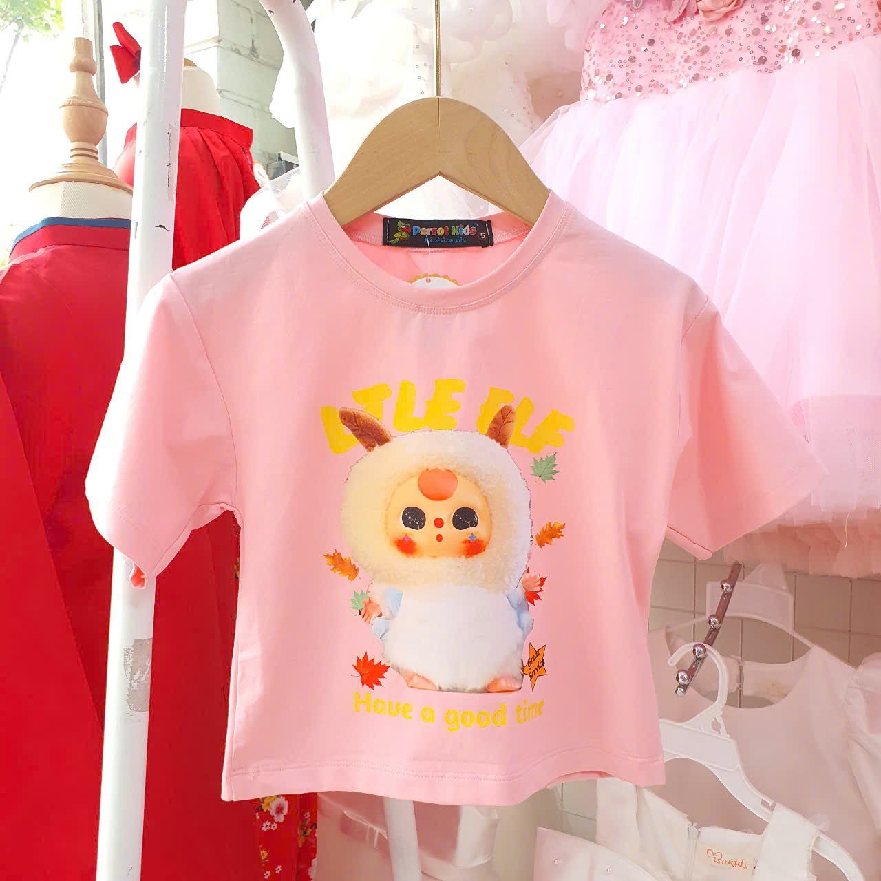Áo thun croptop bé gái họa tiết Baby Three dễ thương sành điệu A10 _ Beekids