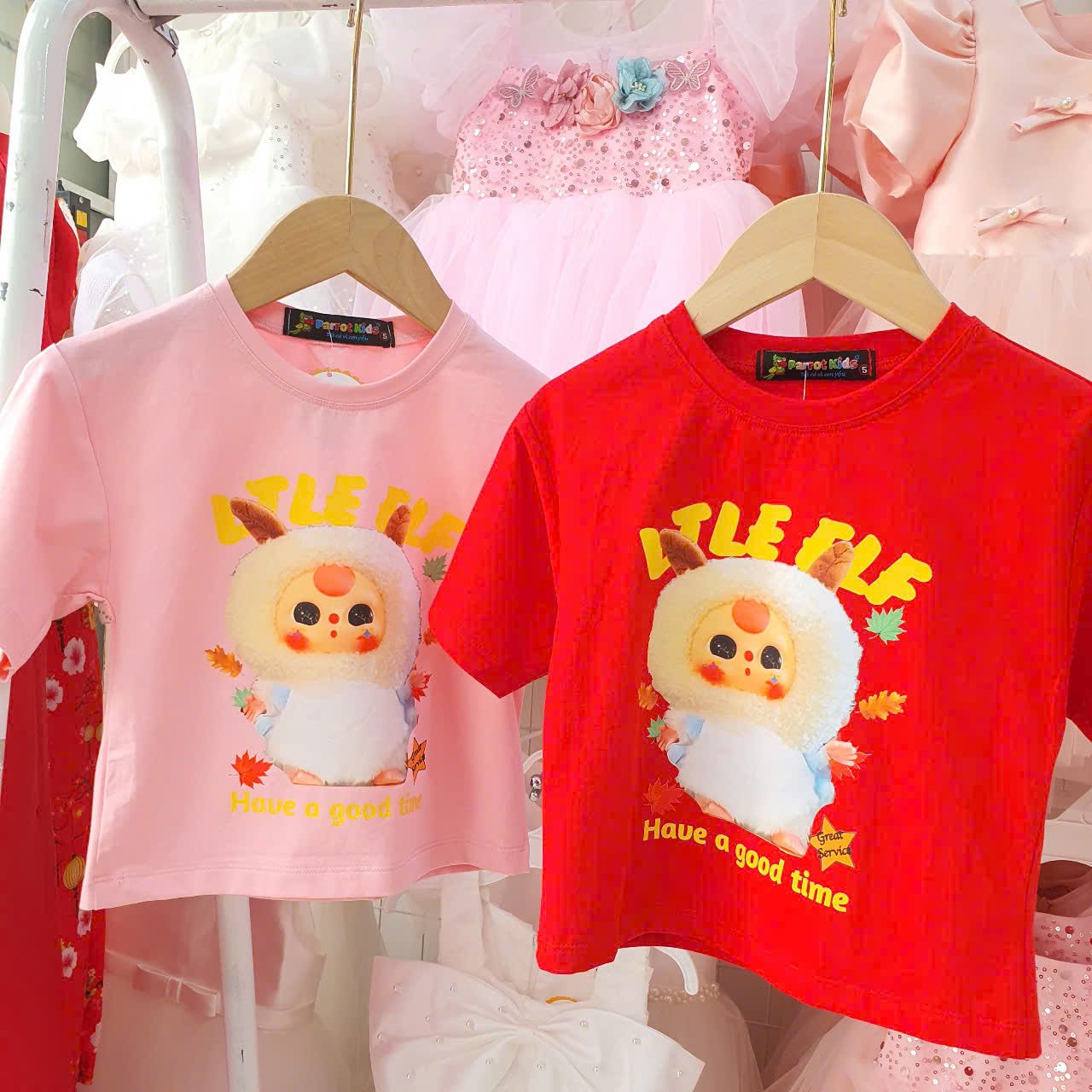 Áo thun croptop bé gái họa tiết Baby Three dễ thương sành điệu A10 _ Beekids