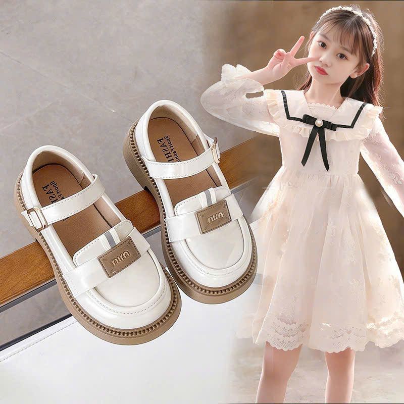 GI05 _ Giày tây, giày búp bê cho bé gái đế êm da mềm xinh xắn thời trang _ Beekids