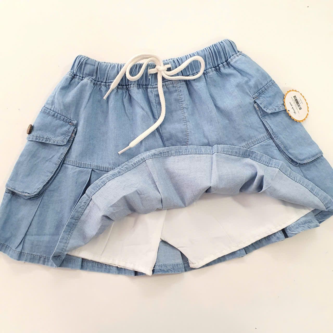 D18 _ Chân váy jean cho bé gái chất jean denim mềm mát _ Beekids