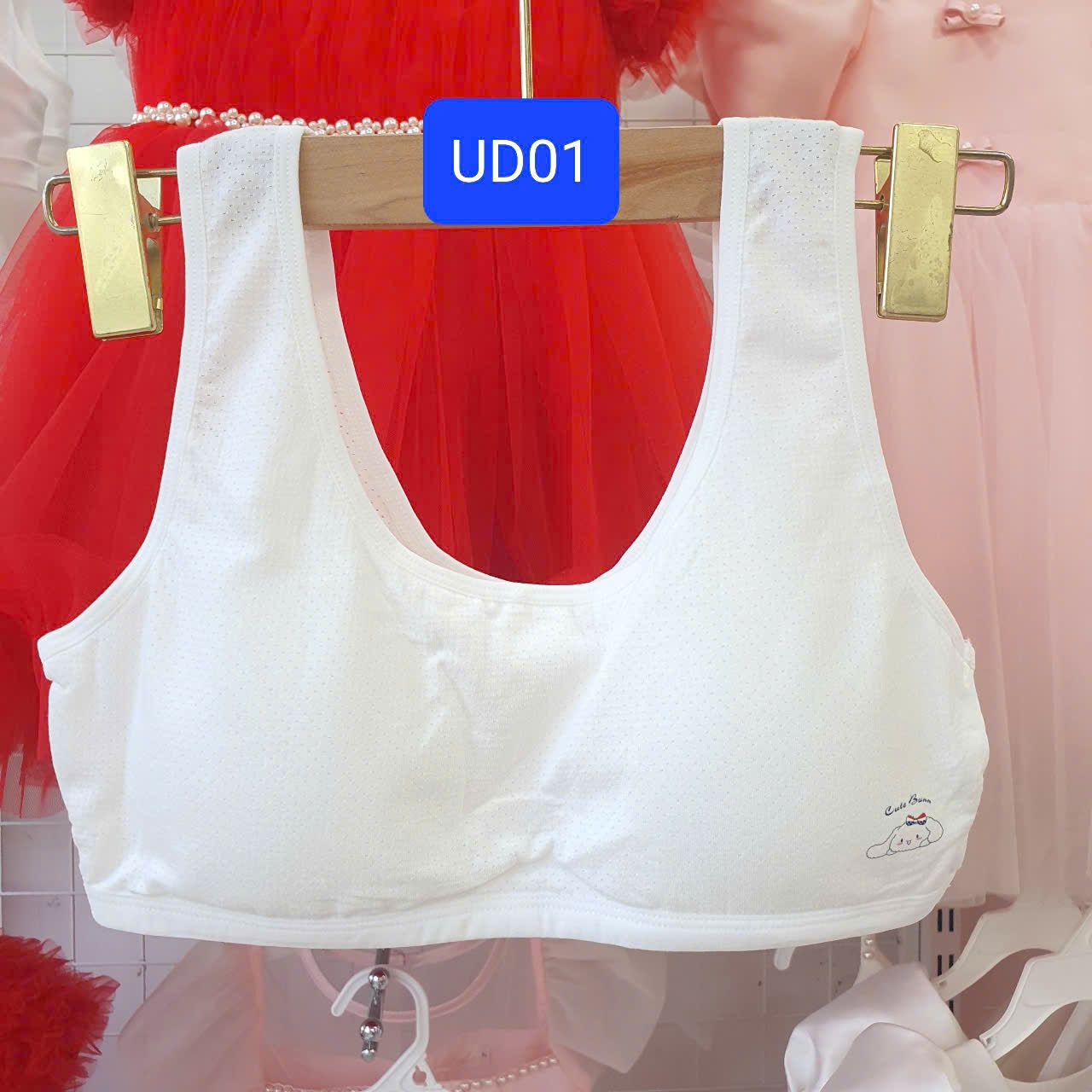 C01 _ Áo lá bra cho bé gái từ 40kg đến 55kg mút may liền chất cotton thoáng khí mềm mại - Beekids