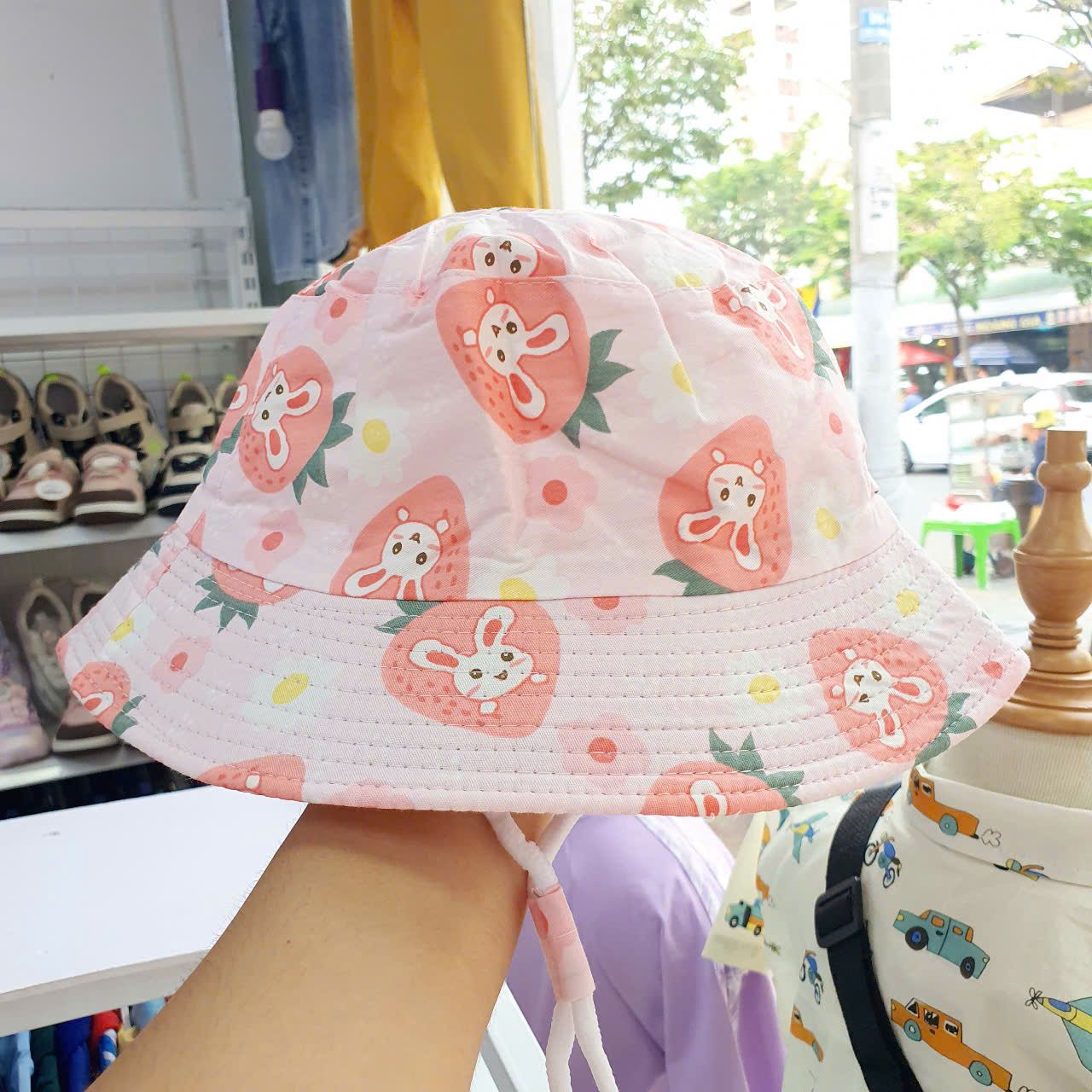 PK12 _ Mũ rộng vành cho bé trai và bé gái từ 1 đến 8 tuổi họa tiết hoạt hình xinh xắn _ Beekids