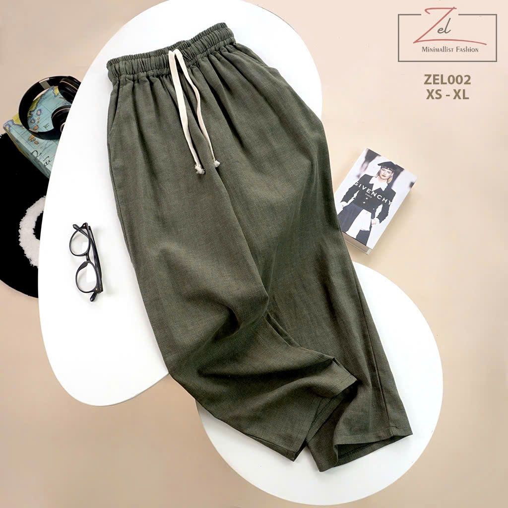 Q20 _ Quần ống suông cho Mẹ và Bé gái tuổi teen chất linen mềm mát _ Beekids