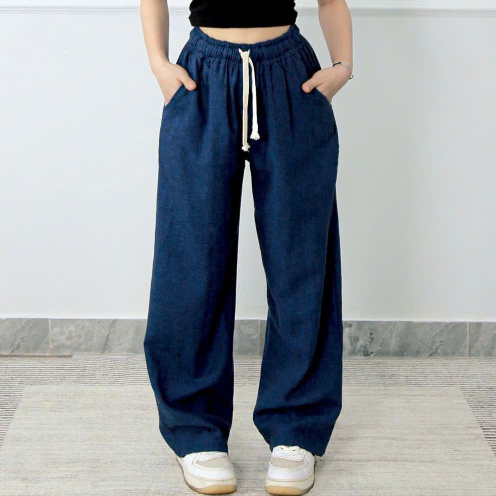 Q20 _ Quần ống suông cho Mẹ và Bé gái tuổi teen chất linen mềm mát _ Beekids