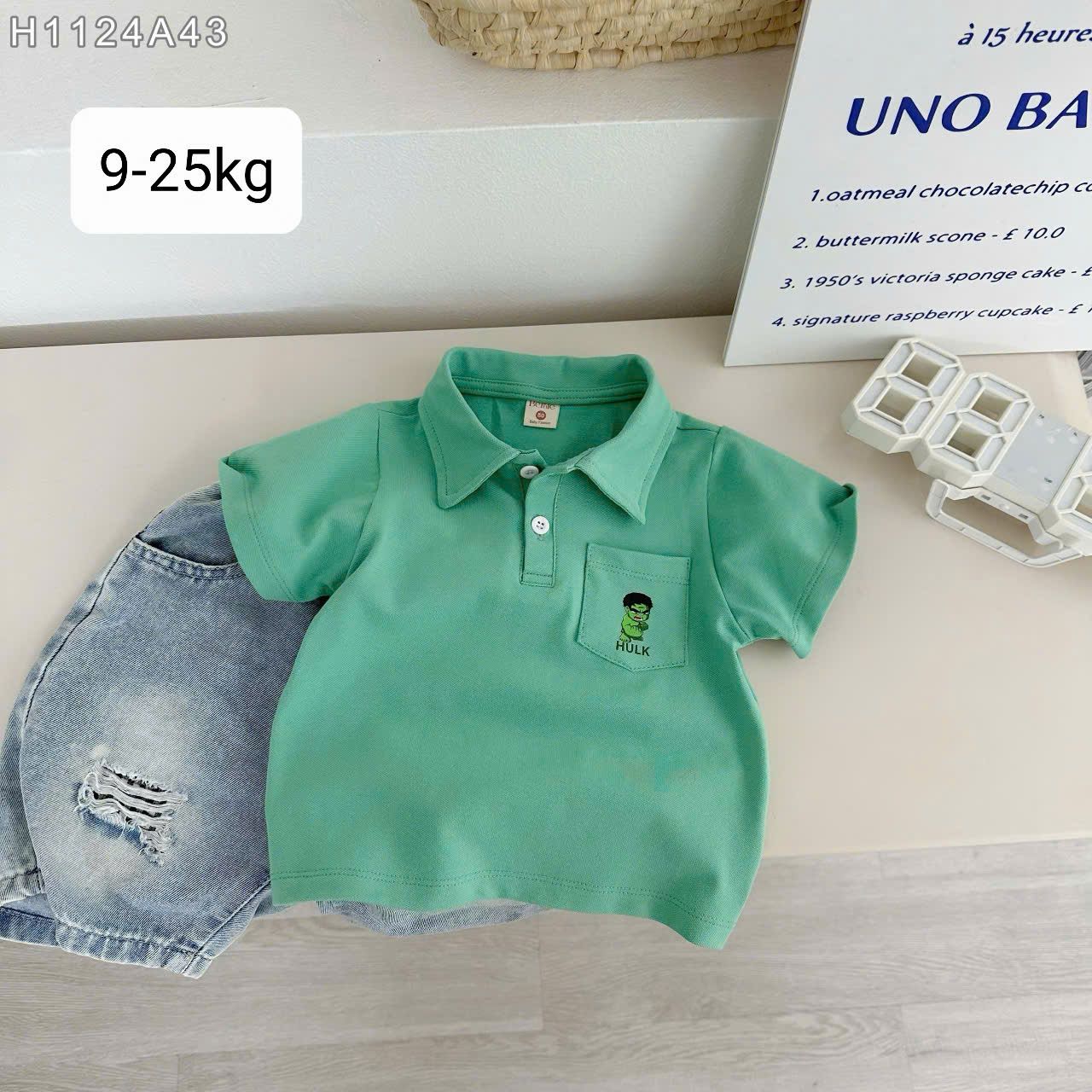 A27 _ Áo polo cho bé phối túi trước ngực in hình Marvel cực ngầu _ Beekids