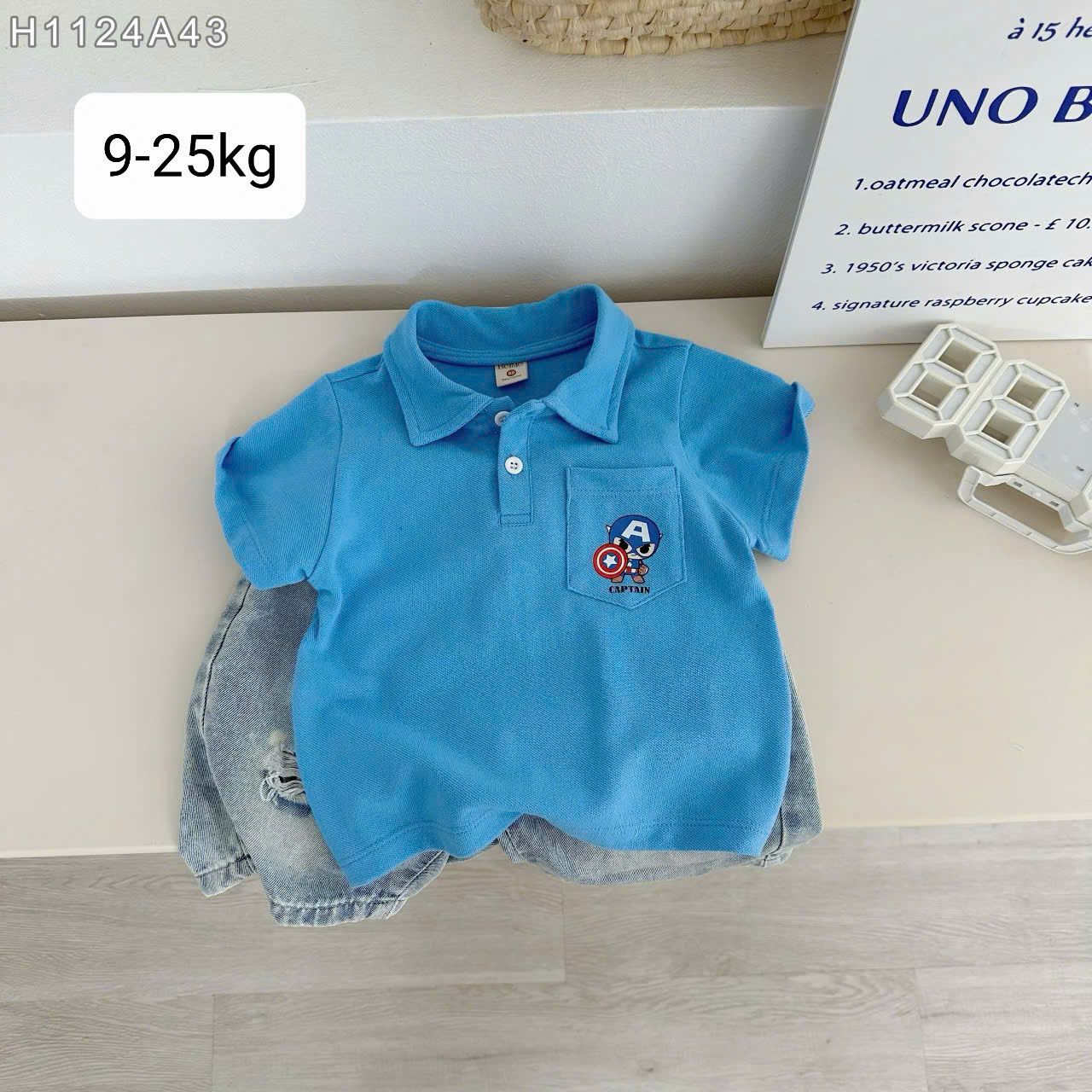 A27 _ Áo polo cho bé phối túi trước ngực in hình Marvel cực ngầu _ Beekids
