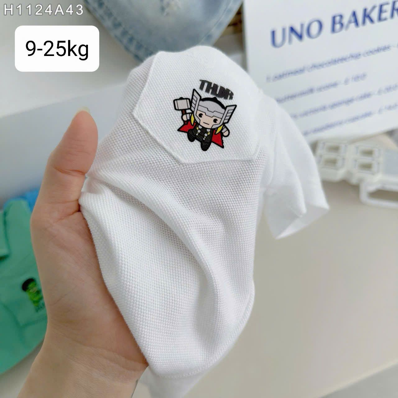 A27 _ Áo polo cho bé phối túi trước ngực in hình Marvel cực ngầu _ Beekids