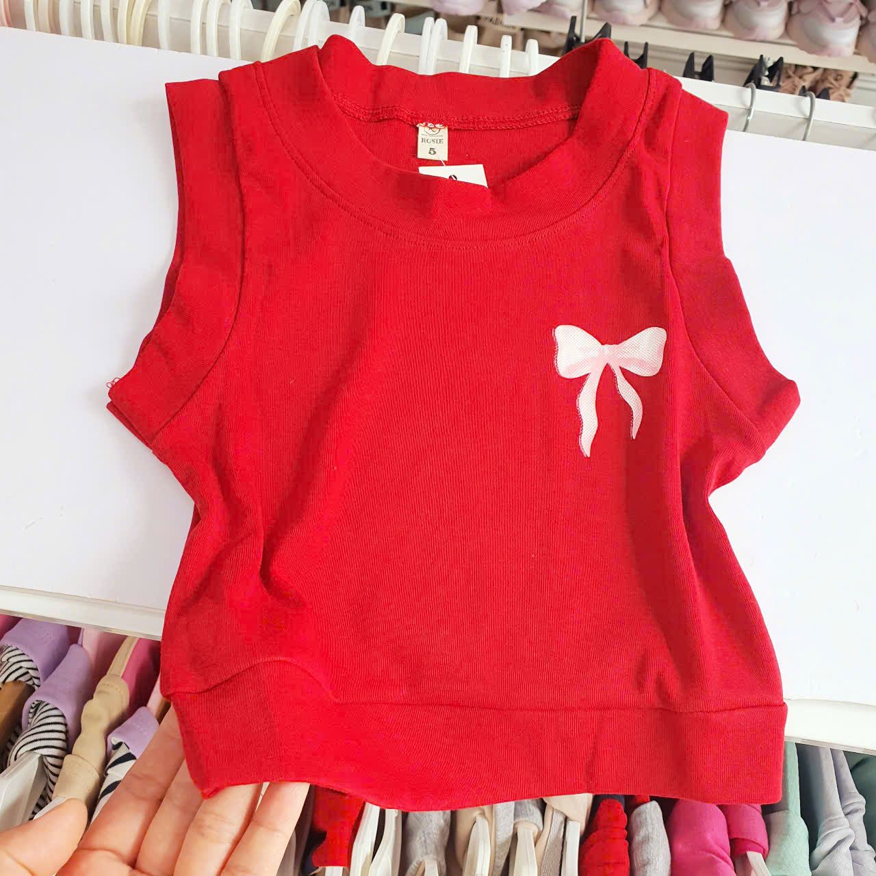 A25 _ Áo thun ba lỗ 2 dây cho bé gái chất cotton mềm mát _ Beekids