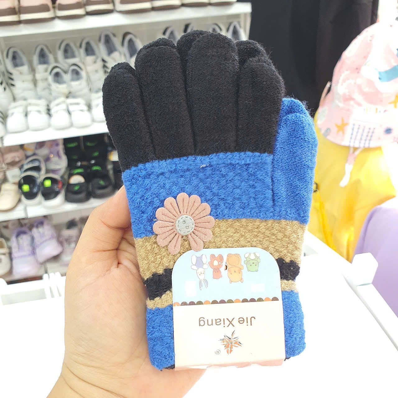 PK13_ Găng tay len giữ ấm cho bé gái và bé gái từ 3 đến 14 tuổi nhiều màu dễ thương _ Beekids