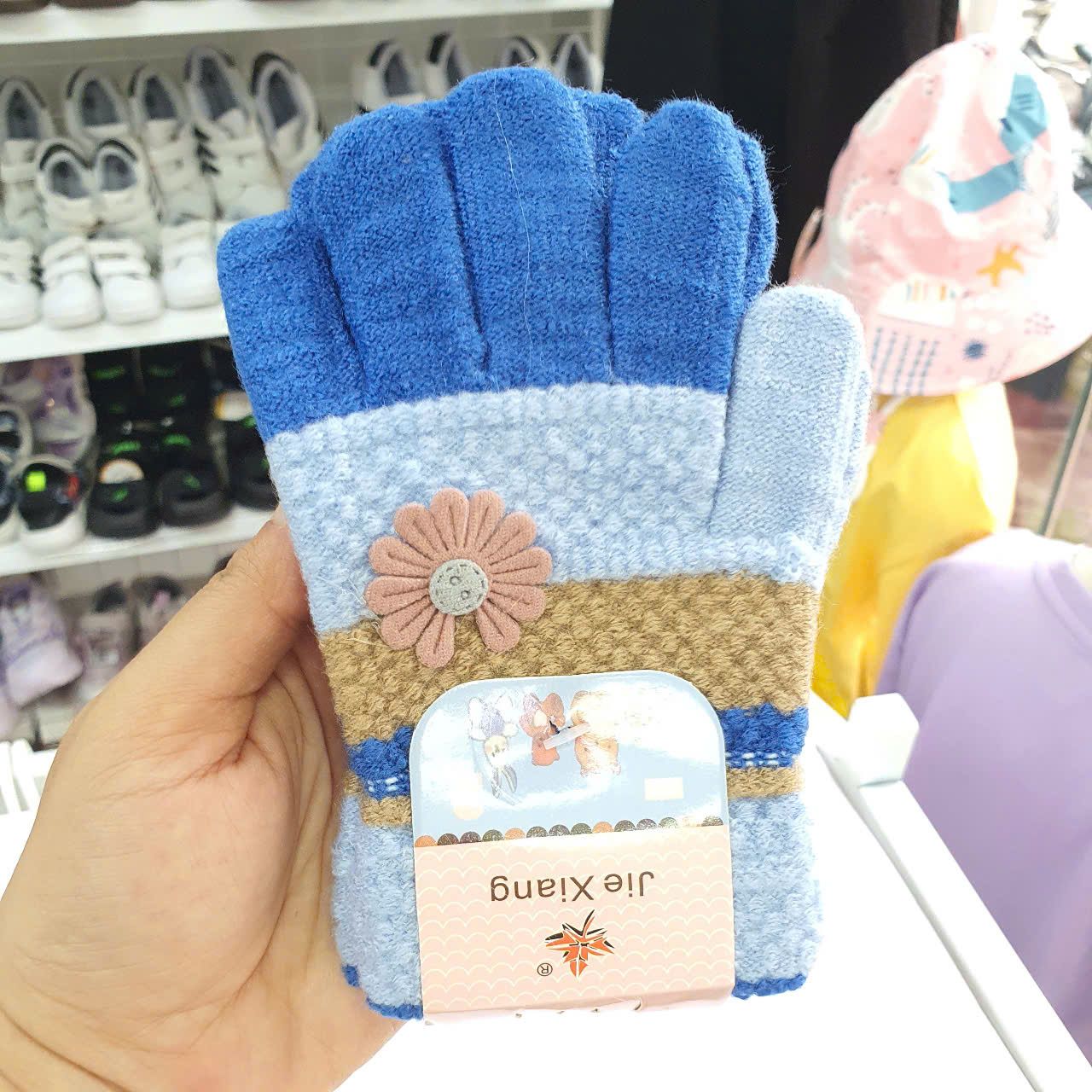 PK13_ Găng tay len giữ ấm cho bé gái và bé gái từ 3 đến 14 tuổi nhiều màu dễ thương _ Beekids