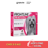 FRONTLINE TRIACT® size XS cho chó từ 2 - 5kg (0.5ml/ống x 3 ống/hộp)