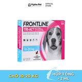 FRONTLINE TRIACT® size M cho chó từ 10 - 20kg (2ml/ống x 3 ống/hộp)