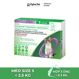 NexGard COMBO - Ống nhỏ gáy phòng & trị nội, ngoại kí sinh dành cho mèo size S (<2.5kg) - 1 hộp 3 ống 0,3ml