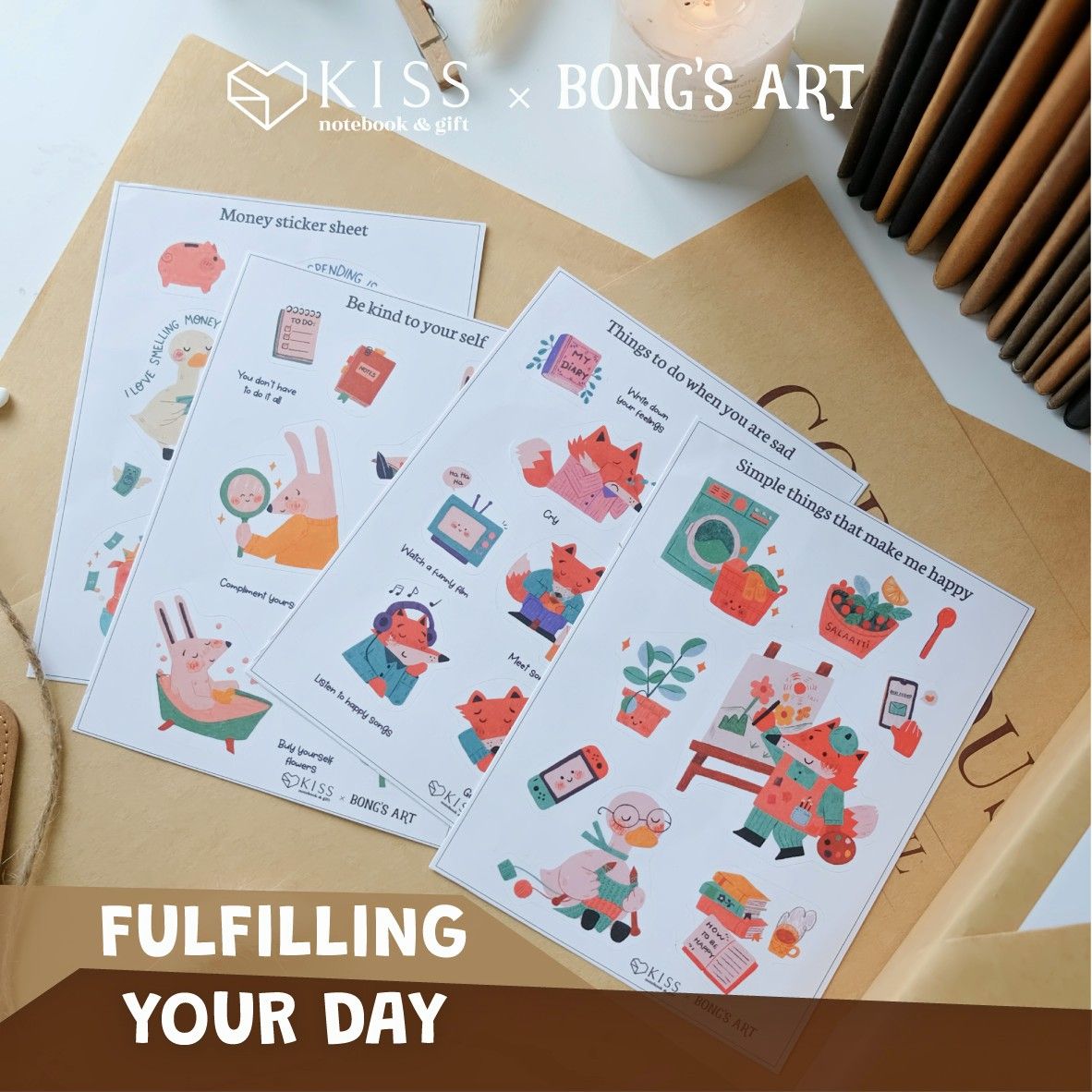 Sticker Trang Trí Fulfilling Your Day