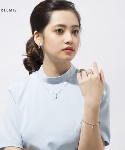 Mặt dây chuyền bạc đá nhảy Khoá sol