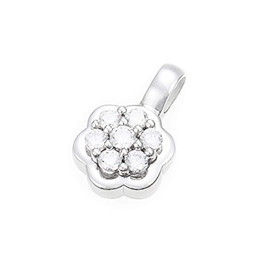 Mặt dây chuyền bạc và đá hình tròn - PA000317