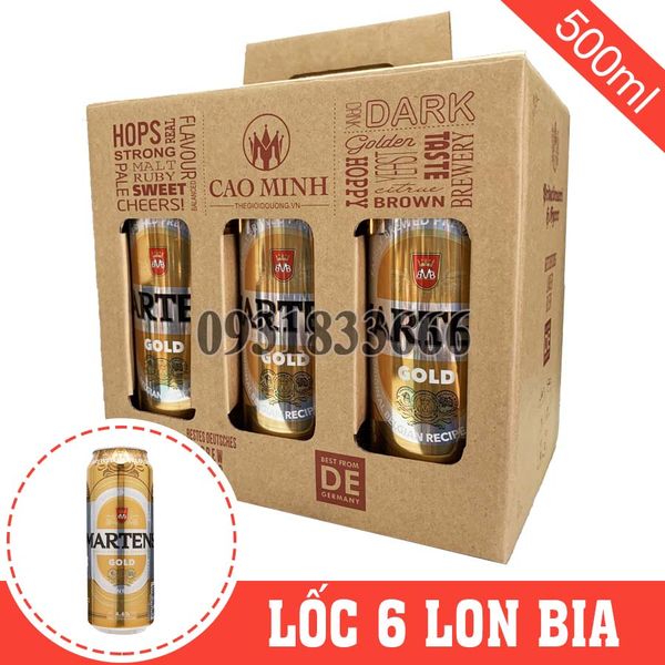 [LỐC 6] Bia Bỉ Martens Gold 4,6% Lon 500ml