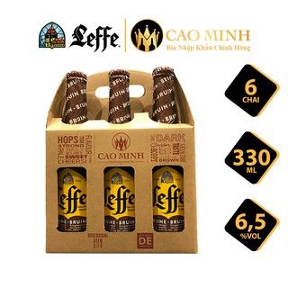 Bia Leffe Nâu 6,6% lốc 6 Chai 330ml Nhập Khẩu Bỉ