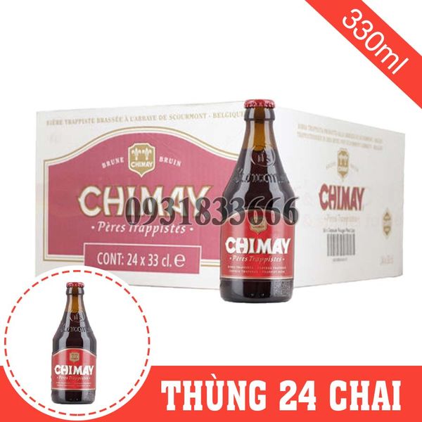 Bia Bỉ Chimay Đỏ 7% Thùng 24 Chai 330ml