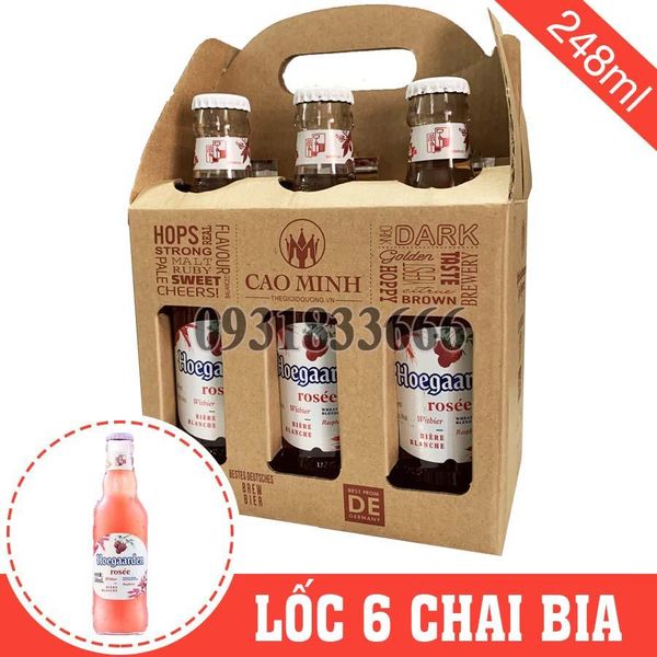 [LỐC 6] Bia Bỉ Hoegaarden Rosée 3.3% Chai 248ml