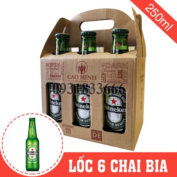 [LỐC 6] Bia Hà Lan Heineken Pháp 5% Chai 250ml