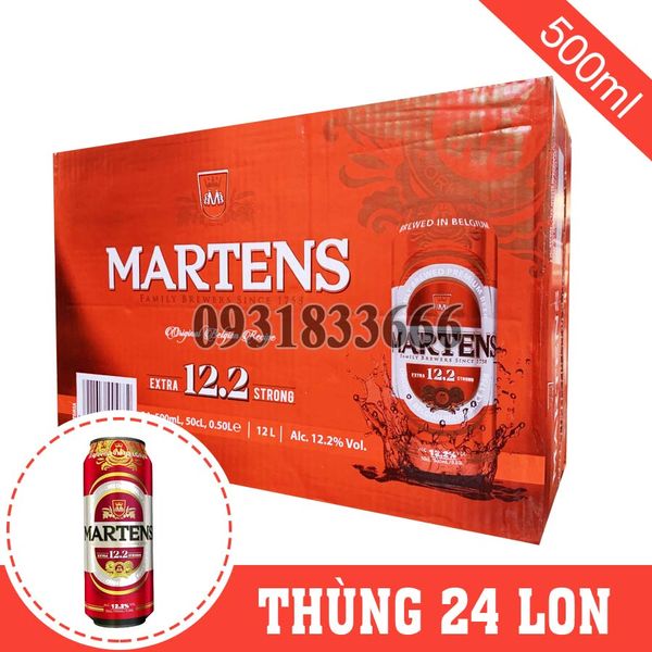 Bia Bỉ Martens Extra Strong 12.2% Thùng 24 Lon 500ml