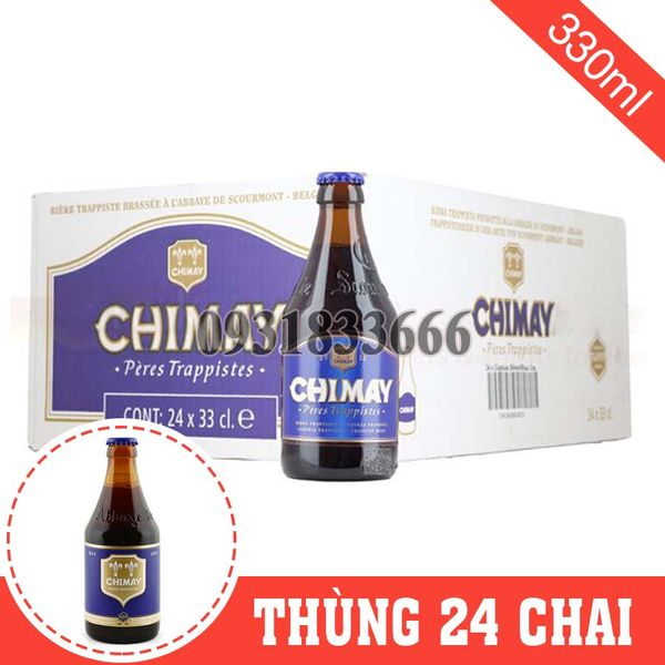 Bia Bỉ Chimay Xanh 9% Thùng 24 Chai 330ml