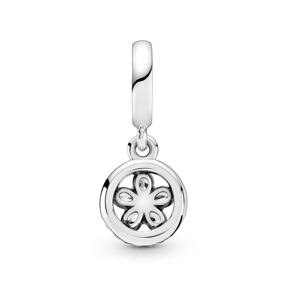 Snowflake sterling silver dangle with CZ