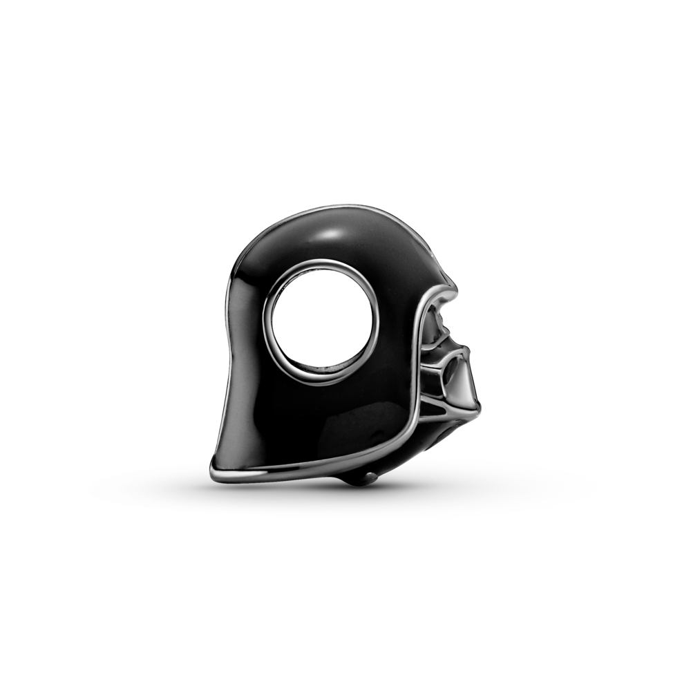 Star Wars Darth Vader dark oxidised sterling silver charm with black enamel