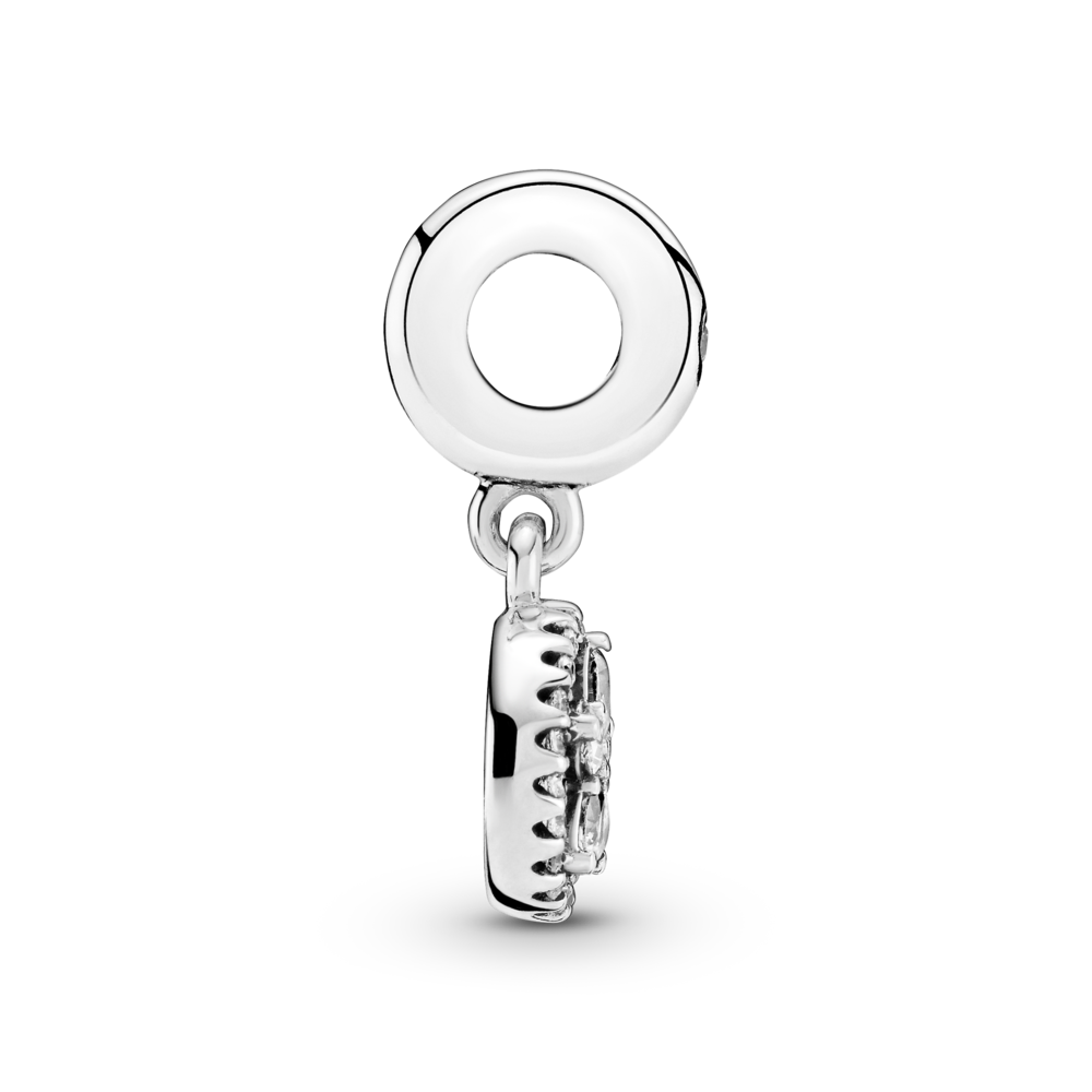 Snowflake sterling silver dangle with CZ