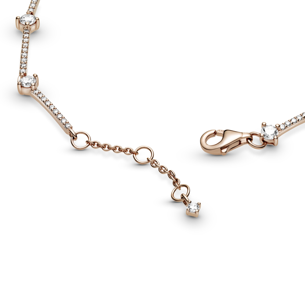 14k rose gold-plated bracelet with CZ