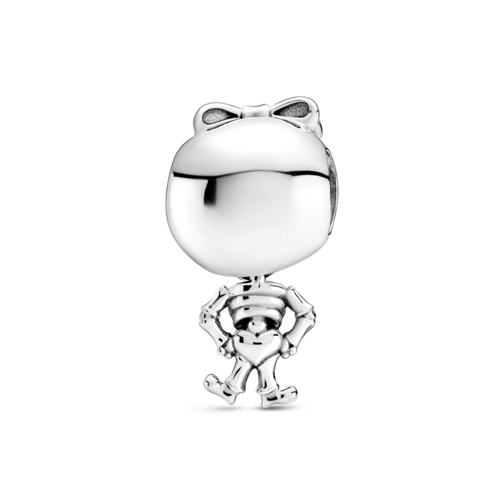 Skeleton sterling silver charm
