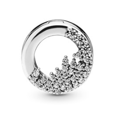 Sterling silver clip with CZ
