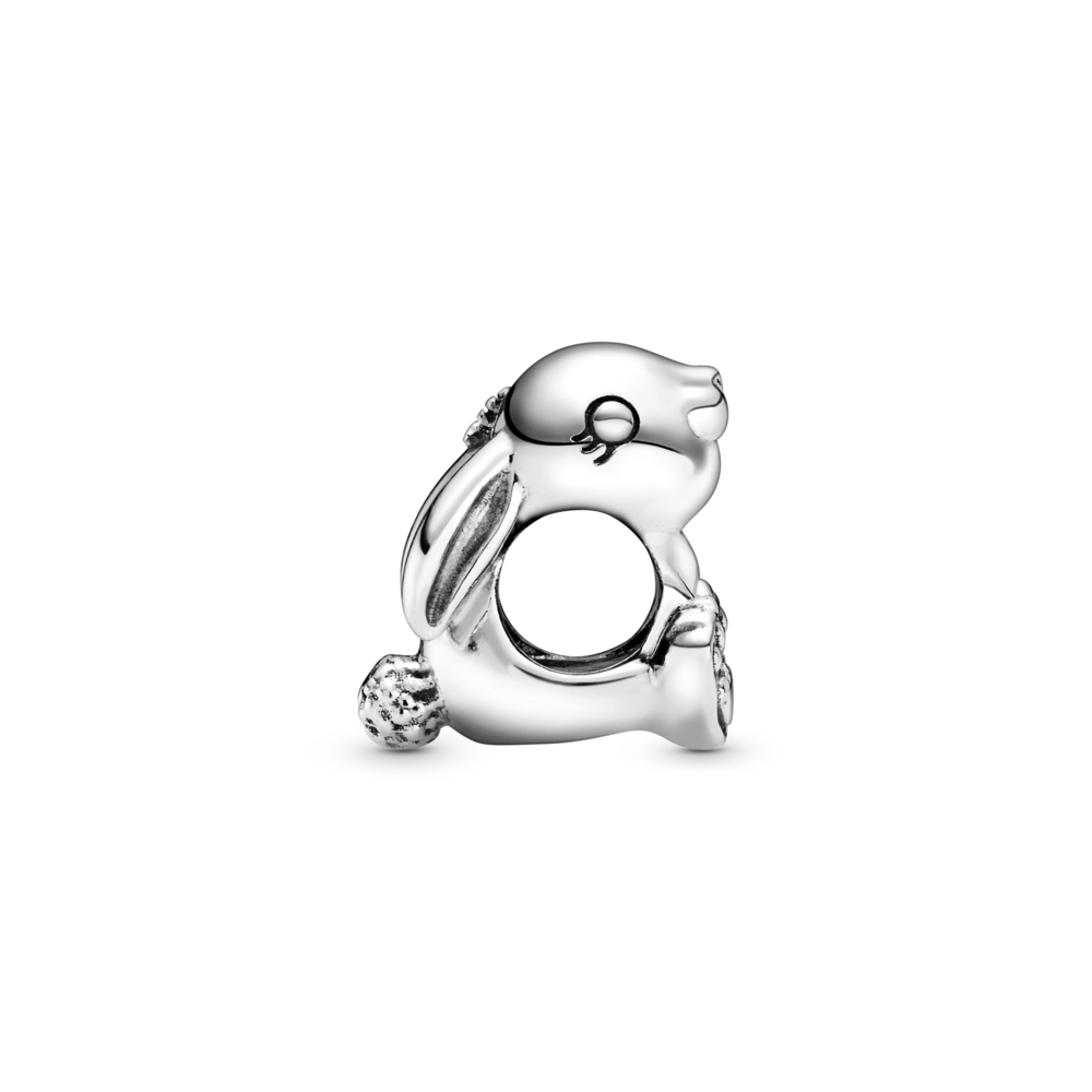 Rabbit sterling silver charm