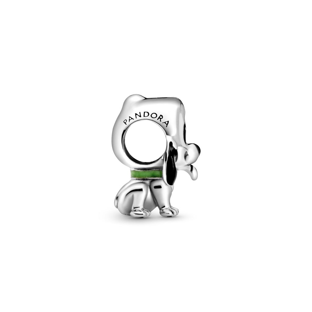 Disney Pluto sterling silver charm with black, white and green enamel
