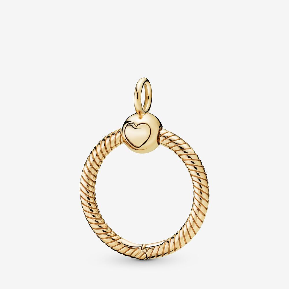 Small 14k gold-plated O Pendant