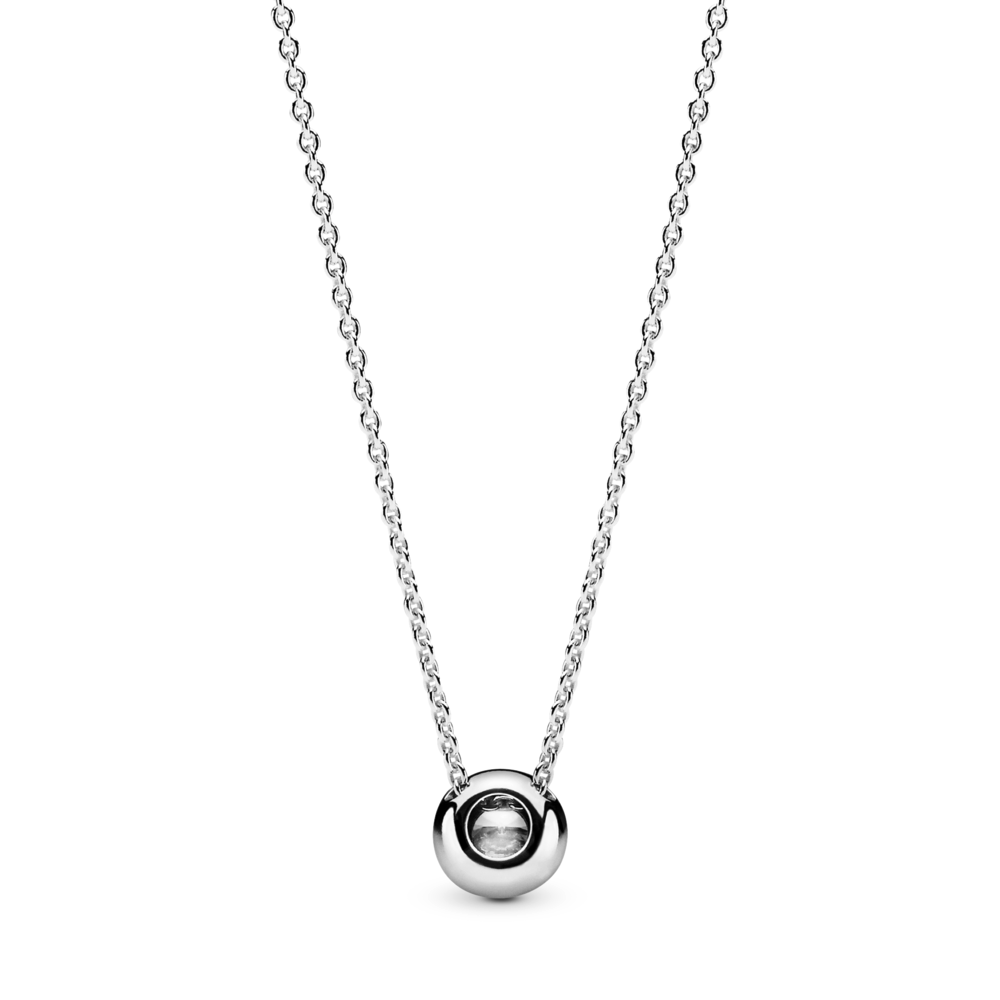 Silver necklace with CZ
