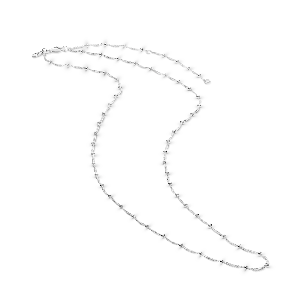 Silver beaded necklace
