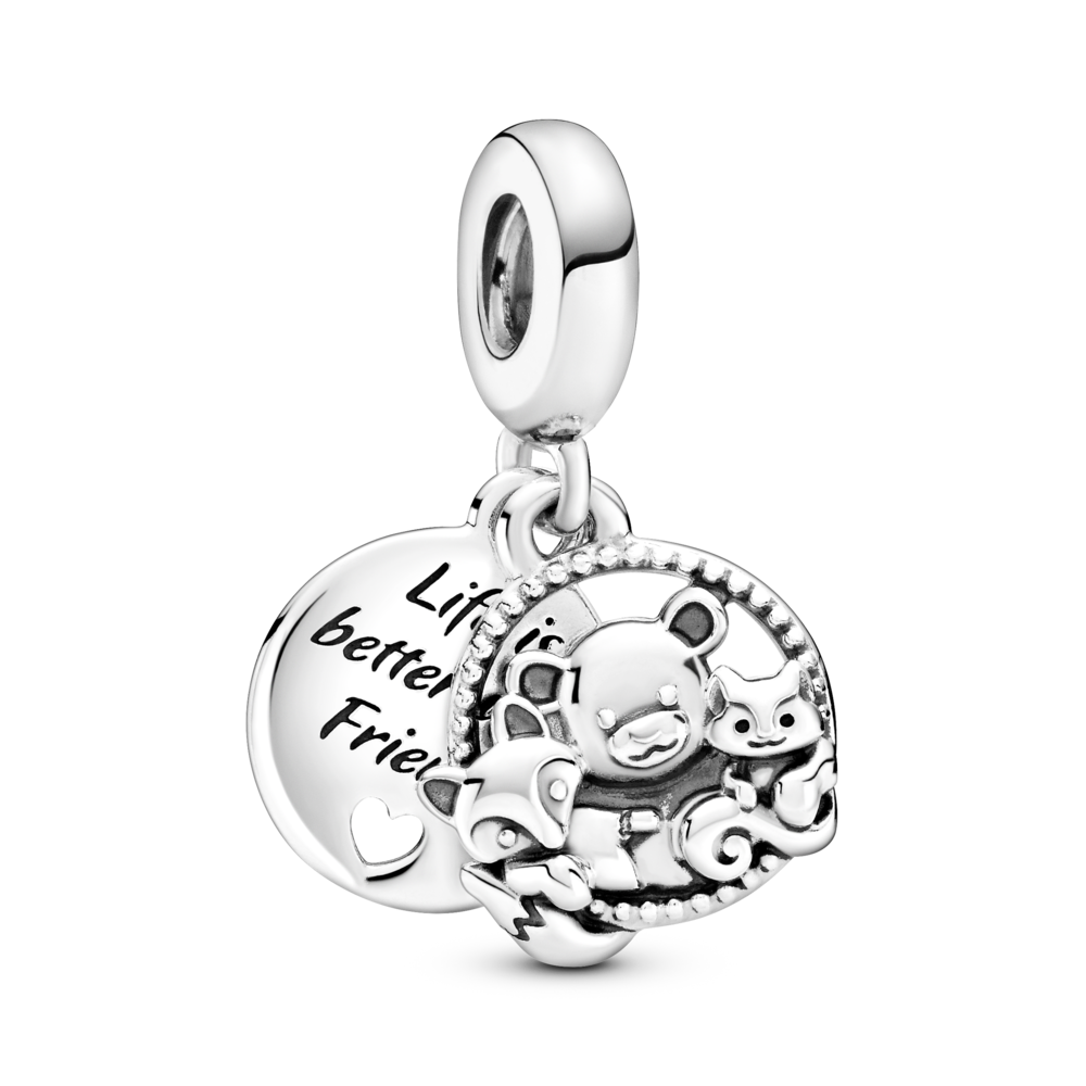 Forest friends sterling silver dangle