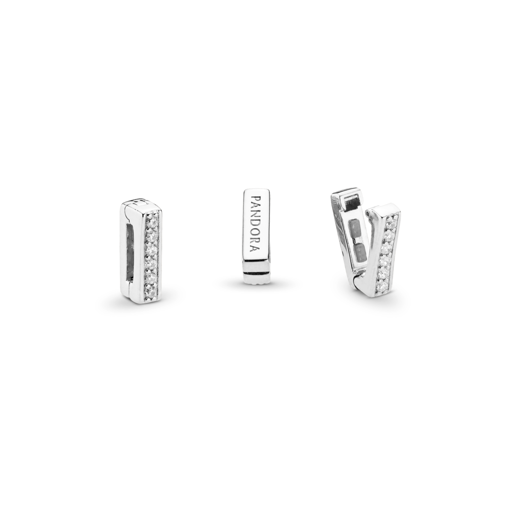 PANDORA Reflexions silver clip charm with CZ