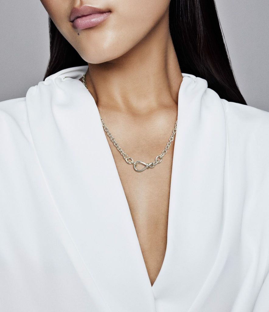 Infinity sterling silver necklace