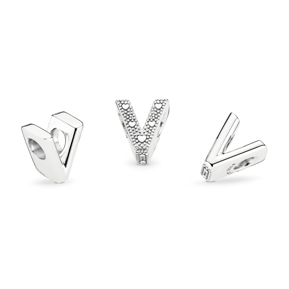 Letter V Alphabet Charm