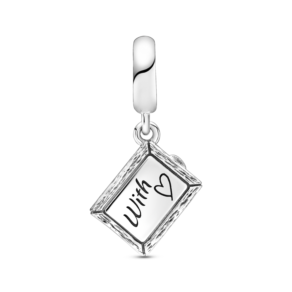 Chalkboard sterling silver dangle