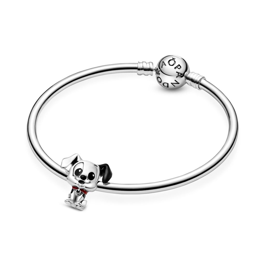 Disney Patch sterling silver charm with black and red enamel