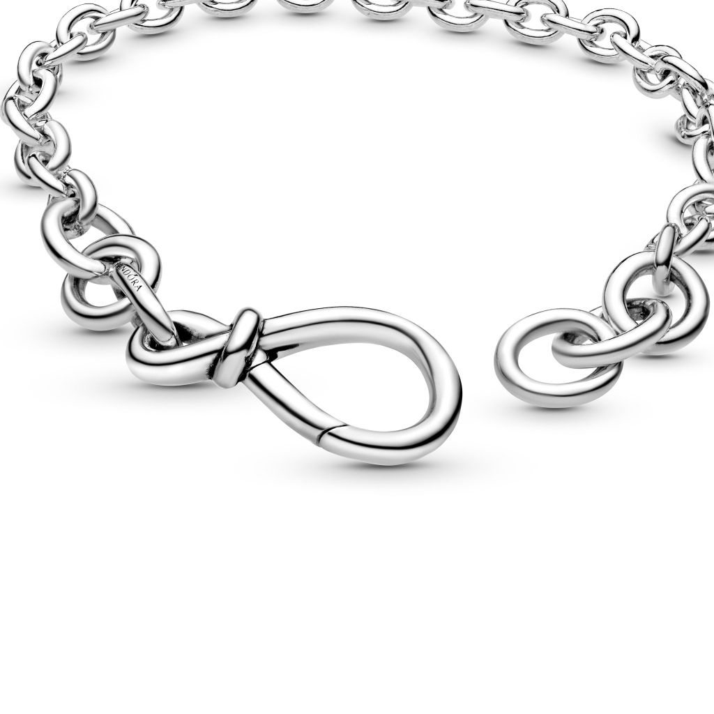 Infinity sterling silver bracelet