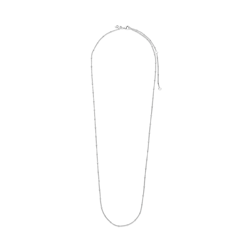Silver beaded necklace
