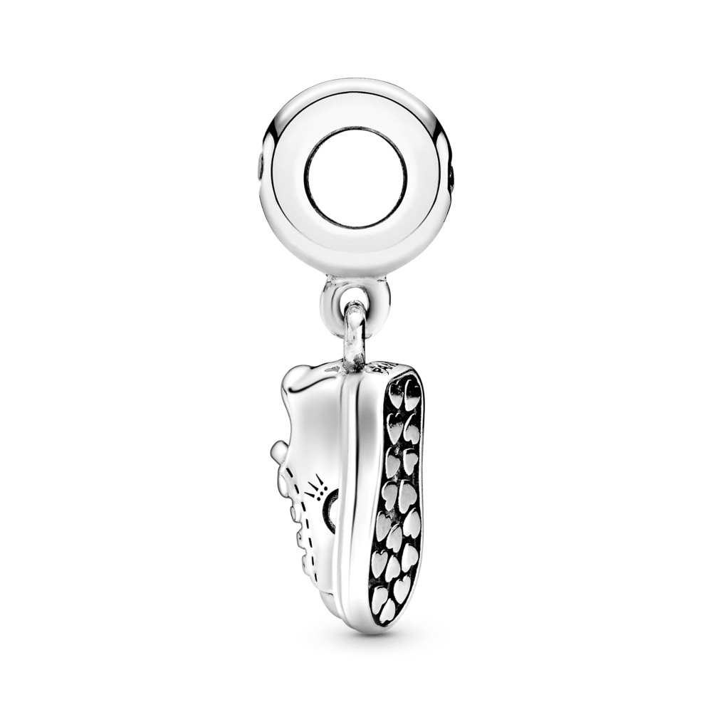Sneaker sterling silver dangle with CZ