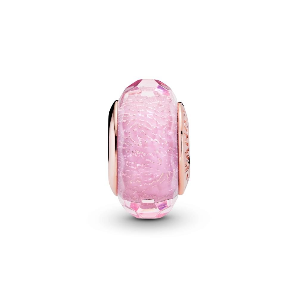 Faceted Pink Murano Glass Charm